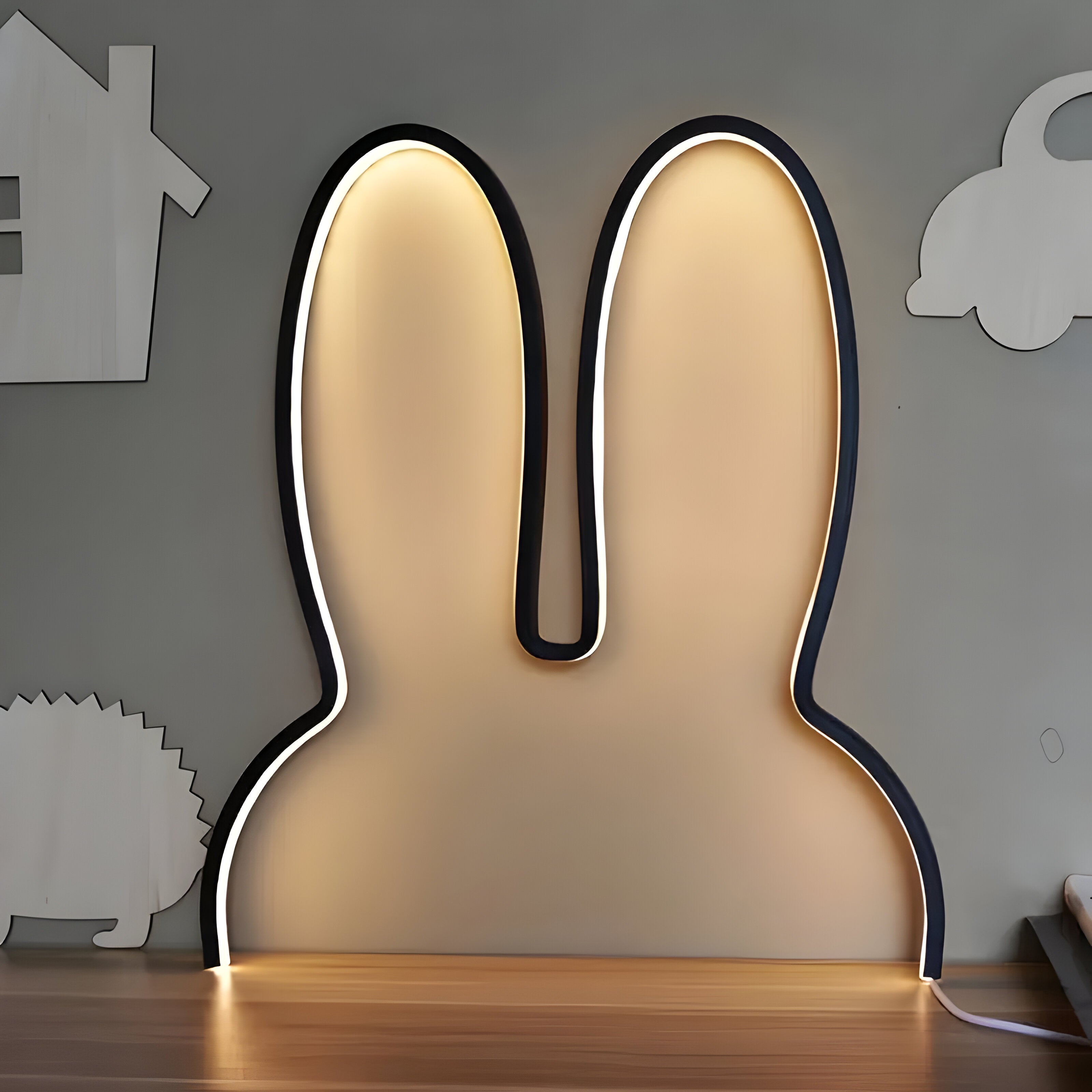 NeonHopper Lampe Néon Lapin Décoratif LED | Éclairage Coloré et Ludique