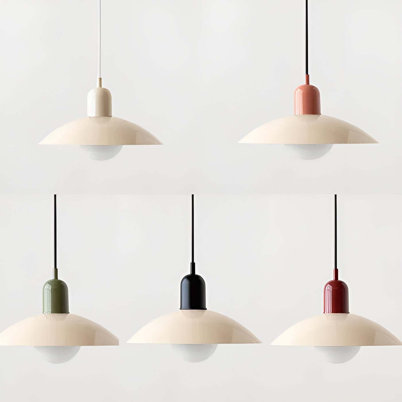 Suspension Bauhaus Colorée | Blanc pour Salle à Manger et Cuisine Joyeuse