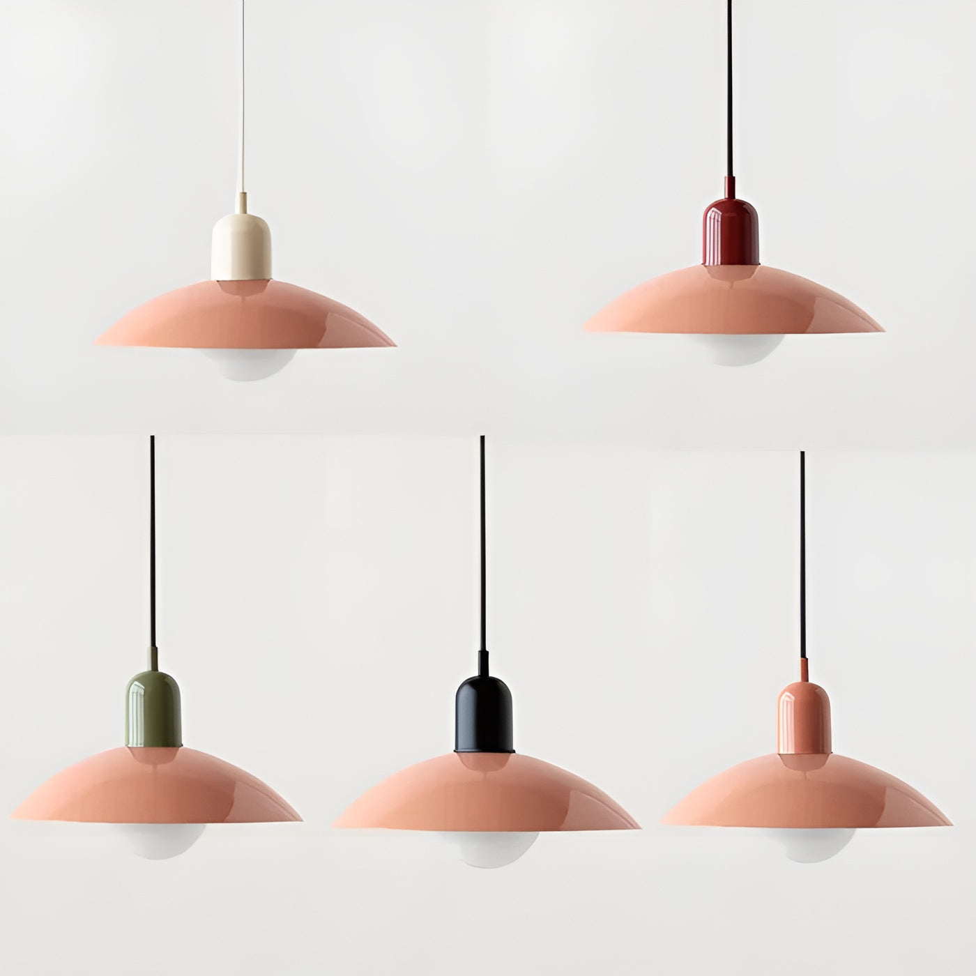 Suspension Bauhaus Colorée | Blanc pour Salle à Manger et Cuisine Joyeuse