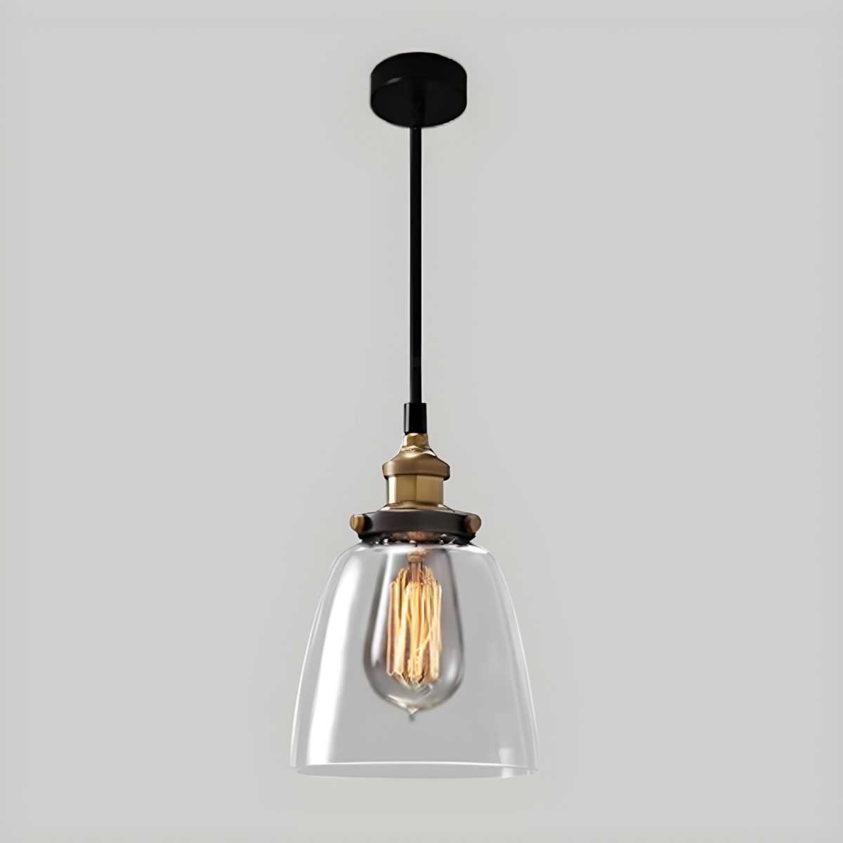 UrbanVibe Suspension Verre Vintage Américain | Industriel Rétro 14 ou 18cm