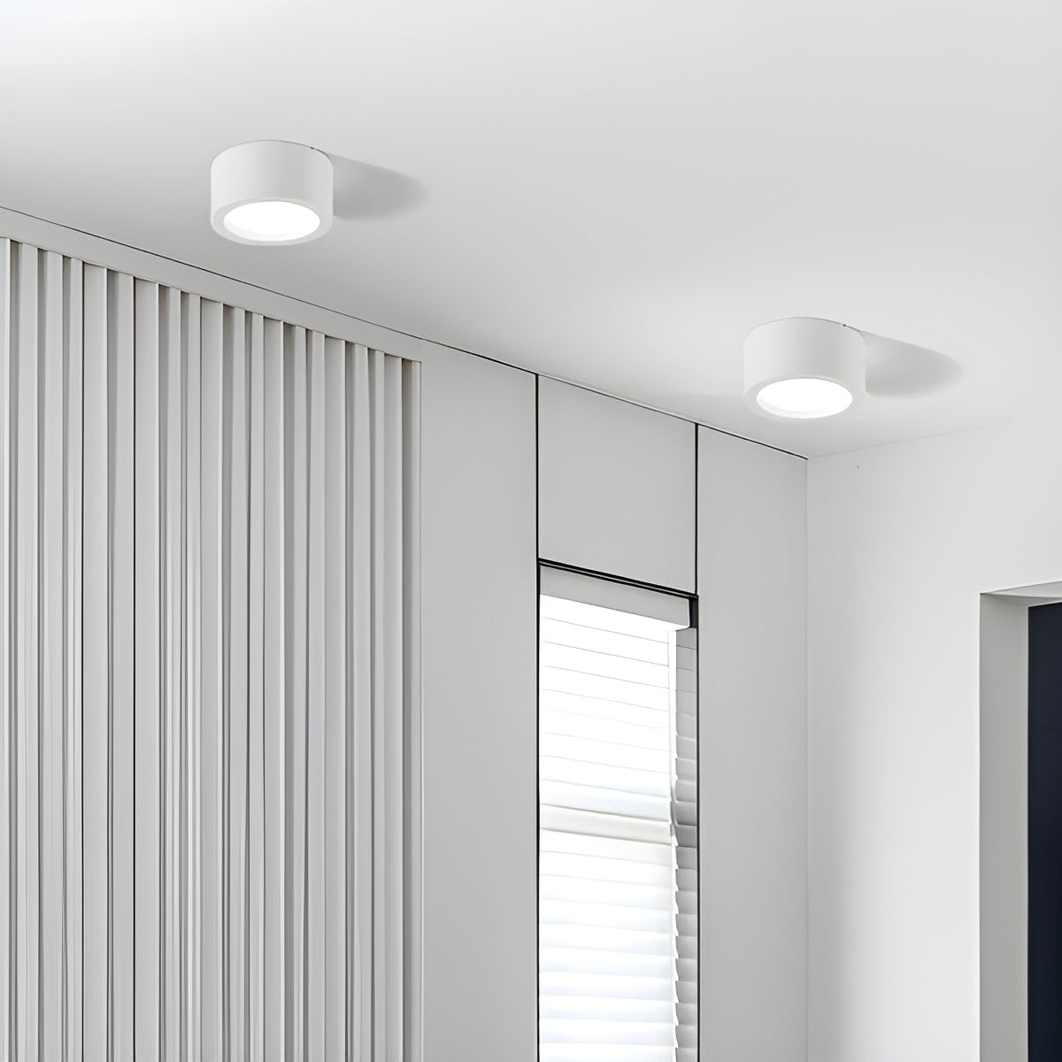 Plafonnier Rond LED Chaud Cosy | Blanc D10×H7cm 7W pour Toutes les Pièces