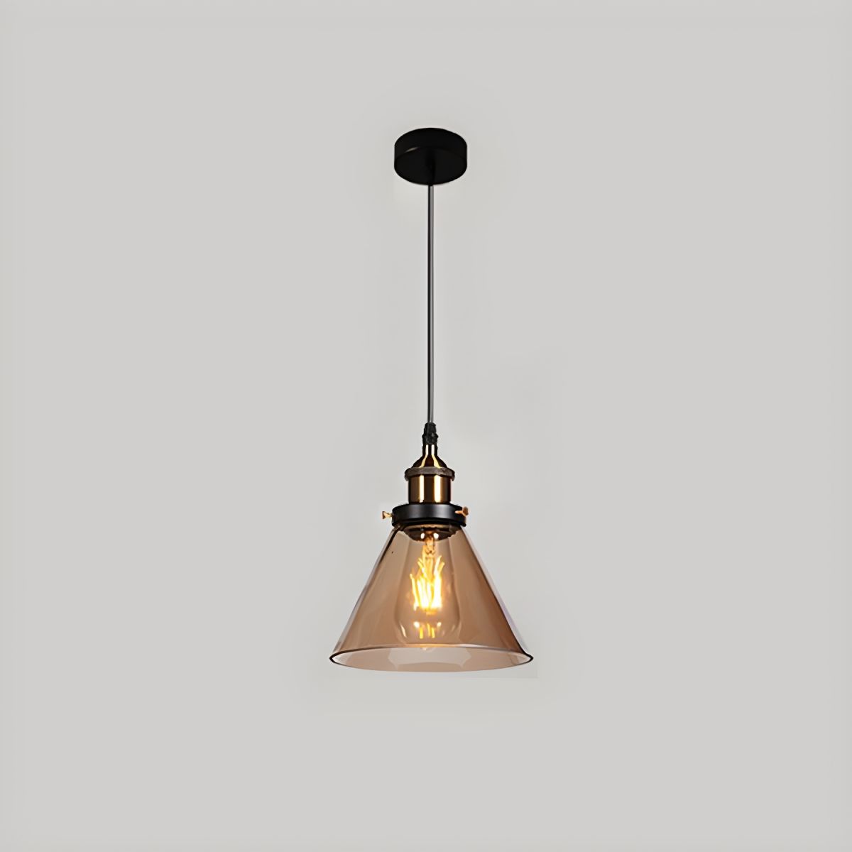 UrbanVibe Suspension Verre Vintage Américain | Industriel Rétro 14 ou 18cm