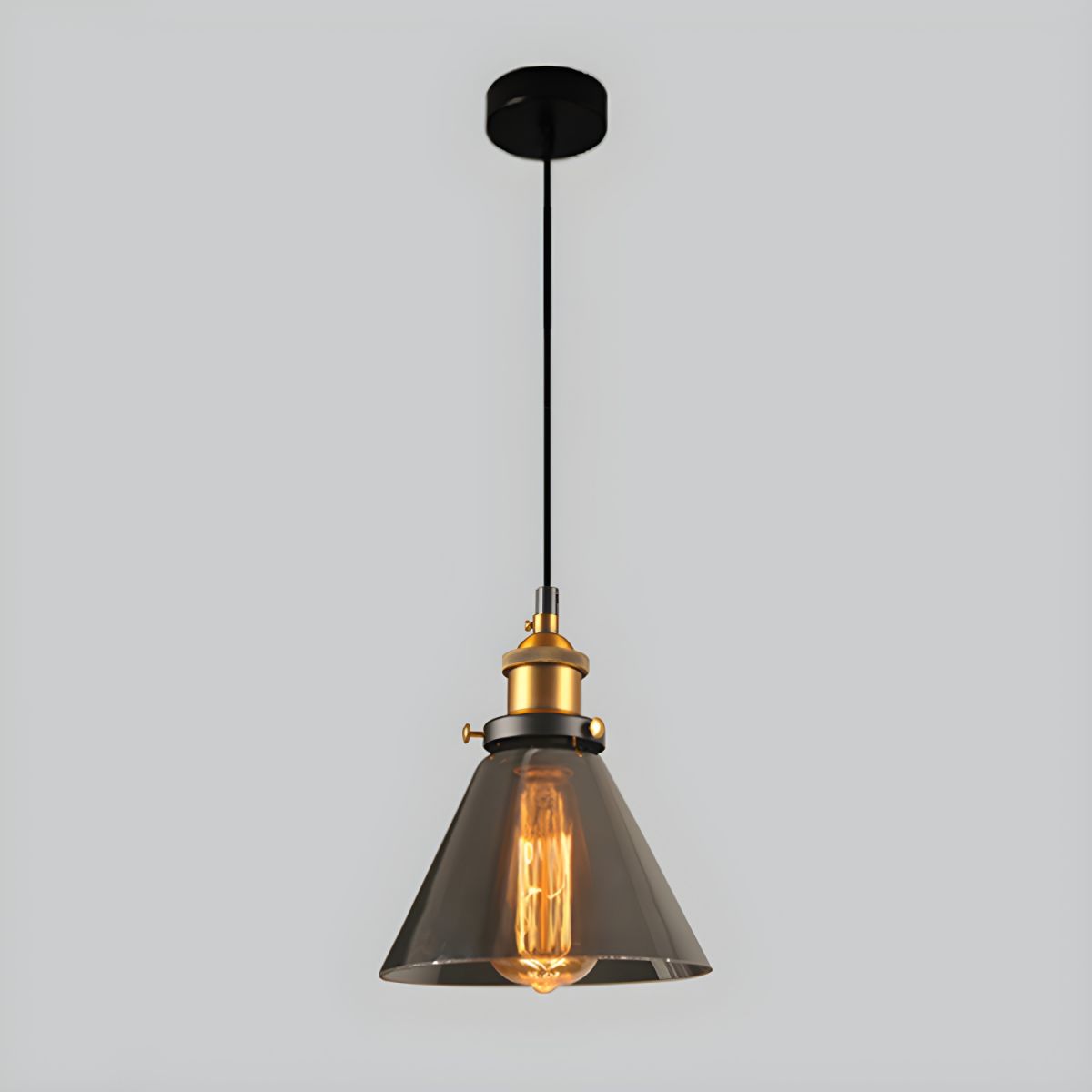 UrbanVibe Suspension Verre Vintage Américain | Industriel Rétro 14 ou 18cm