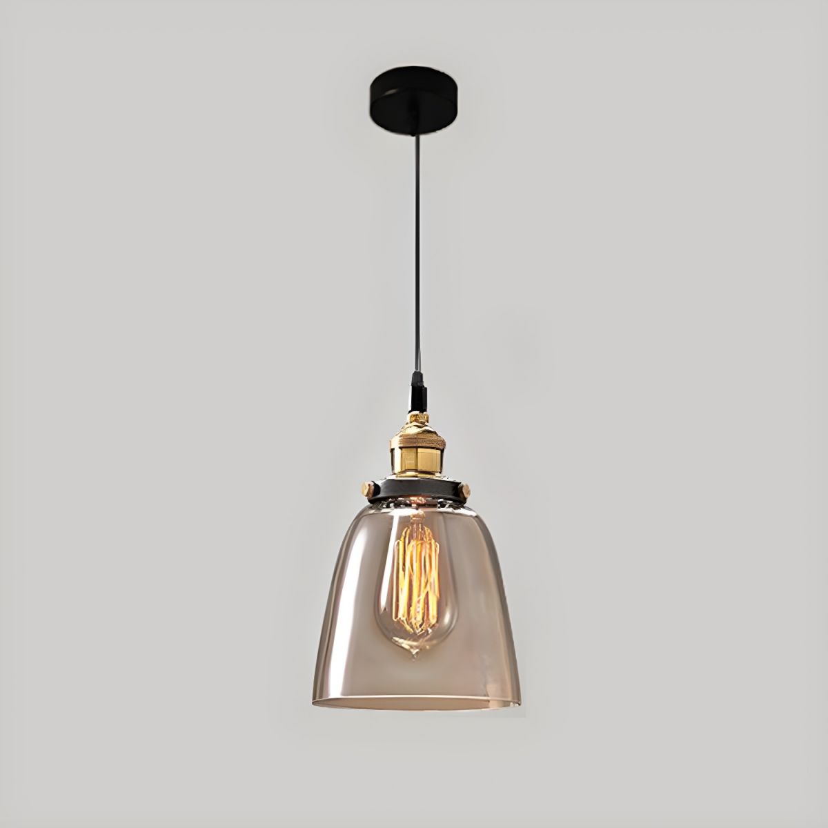 UrbanVibe Suspension Verre Vintage Américain | Industriel Rétro 14 ou 18cm