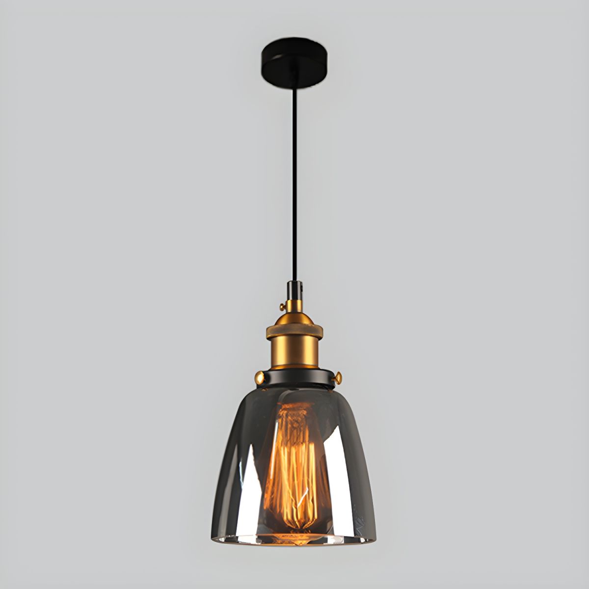 UrbanVibe Suspension Verre Vintage Américain | Industriel Rétro 14 ou 18cm