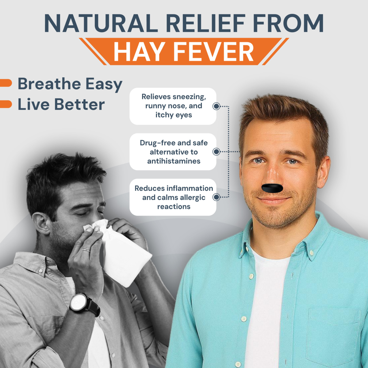 Dispositif de Thérapie Lumière Rouge Nasale pour Allergie et Rhinite