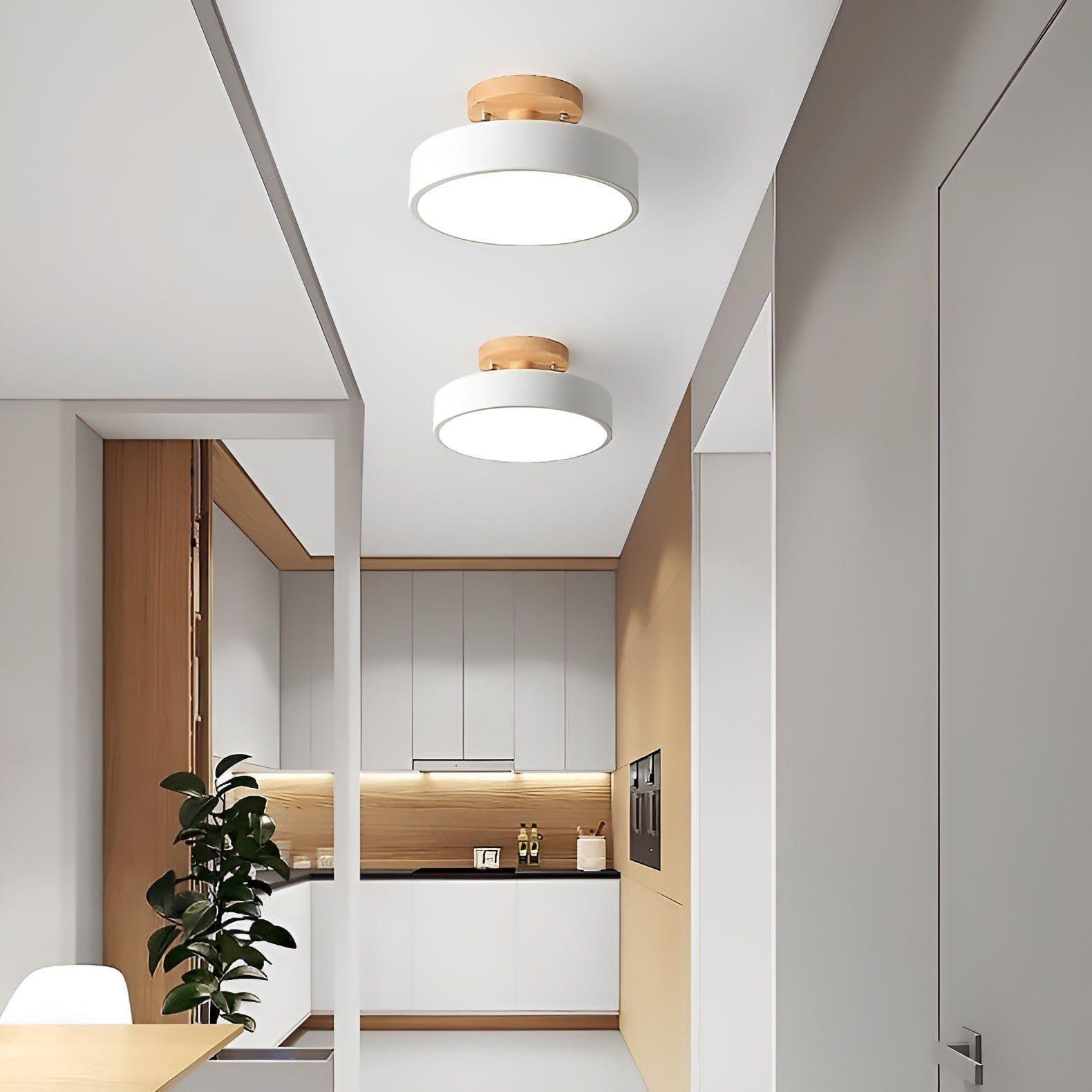 Norida Plafonnier Rond Design Italien Chic | Blanc Lumière Chaude 3000K Salon