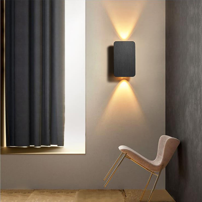Applique Verre Rectangulaire Nordic 2 Lumières | Blanc Chaud ou Neutre LED