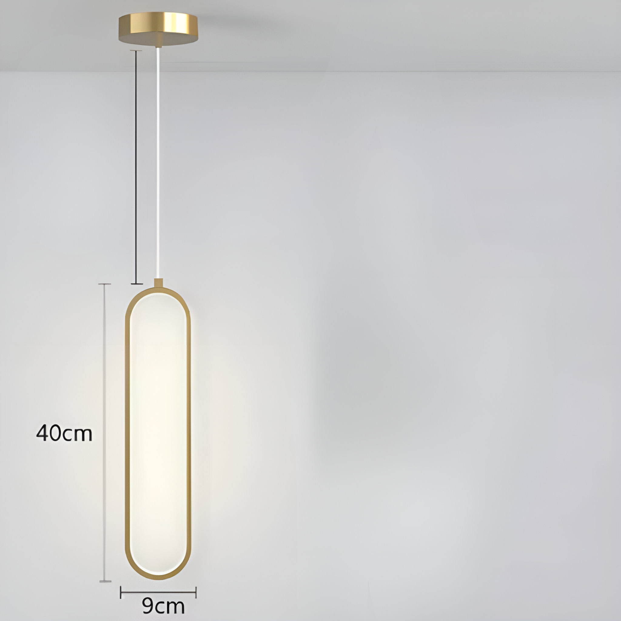 GildedGlow Suspension LED Dorée Ambiance | Noir Simple ou Autre Lumière Chaude