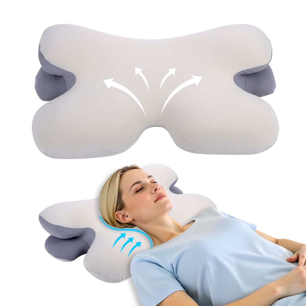 Oreiller Cervical Ergonomique en Mémoire de Forme — Réveil Sans Douleur