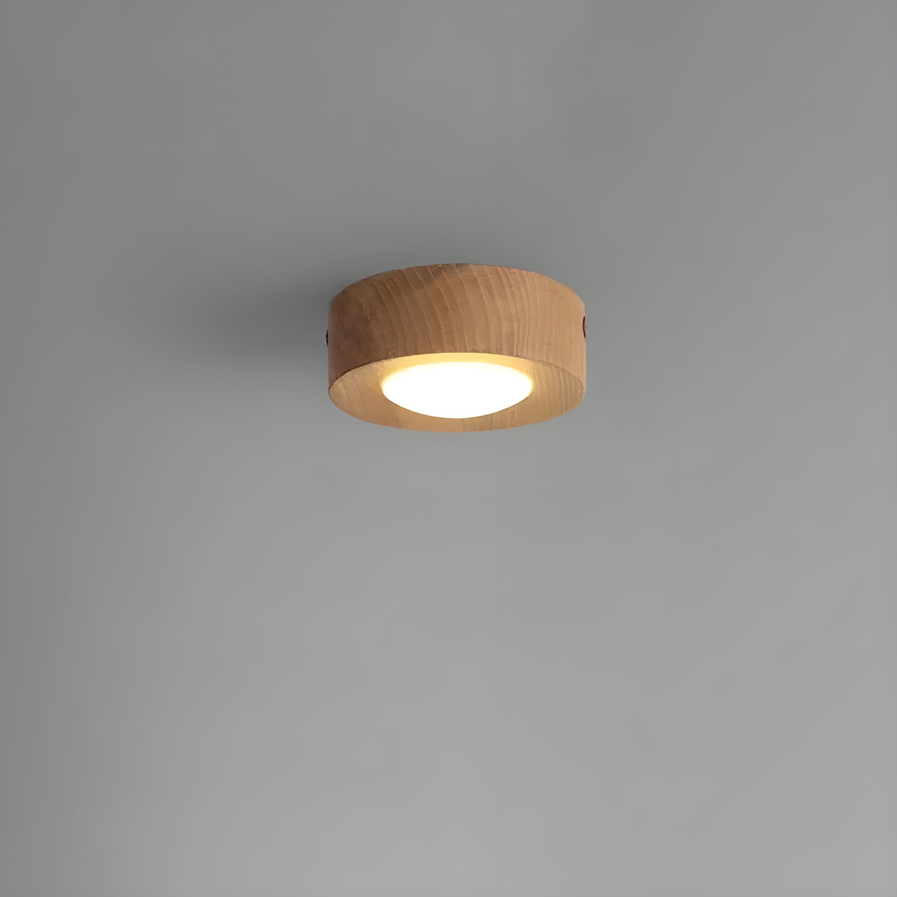WalnutLume Plafonnier LED Noyer Moderne | Frêne B pour Salon et Séjour