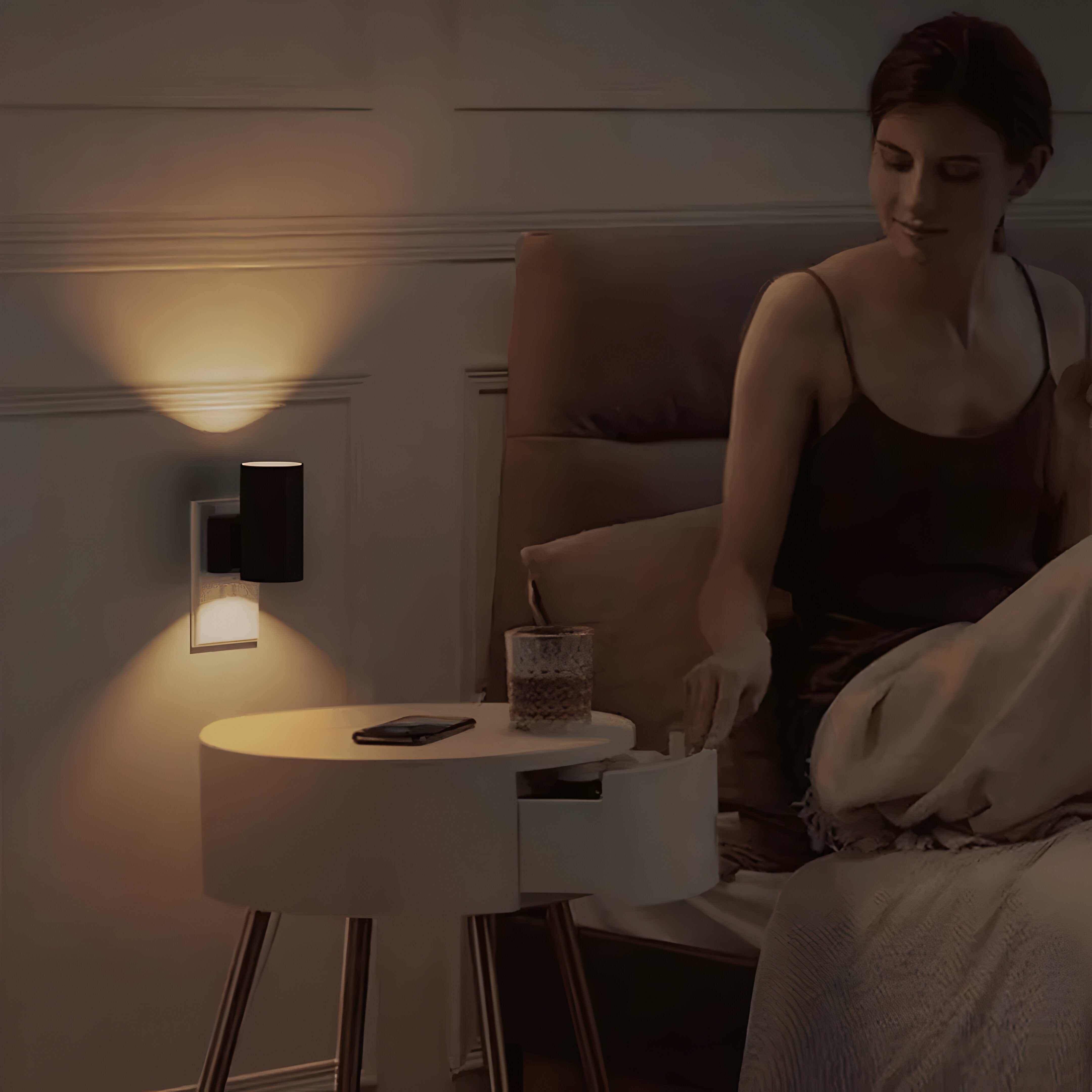 ZenBeam Sense Veilleuse LED Capteur Réglable Prise | Éclairage Nocturne Automatique