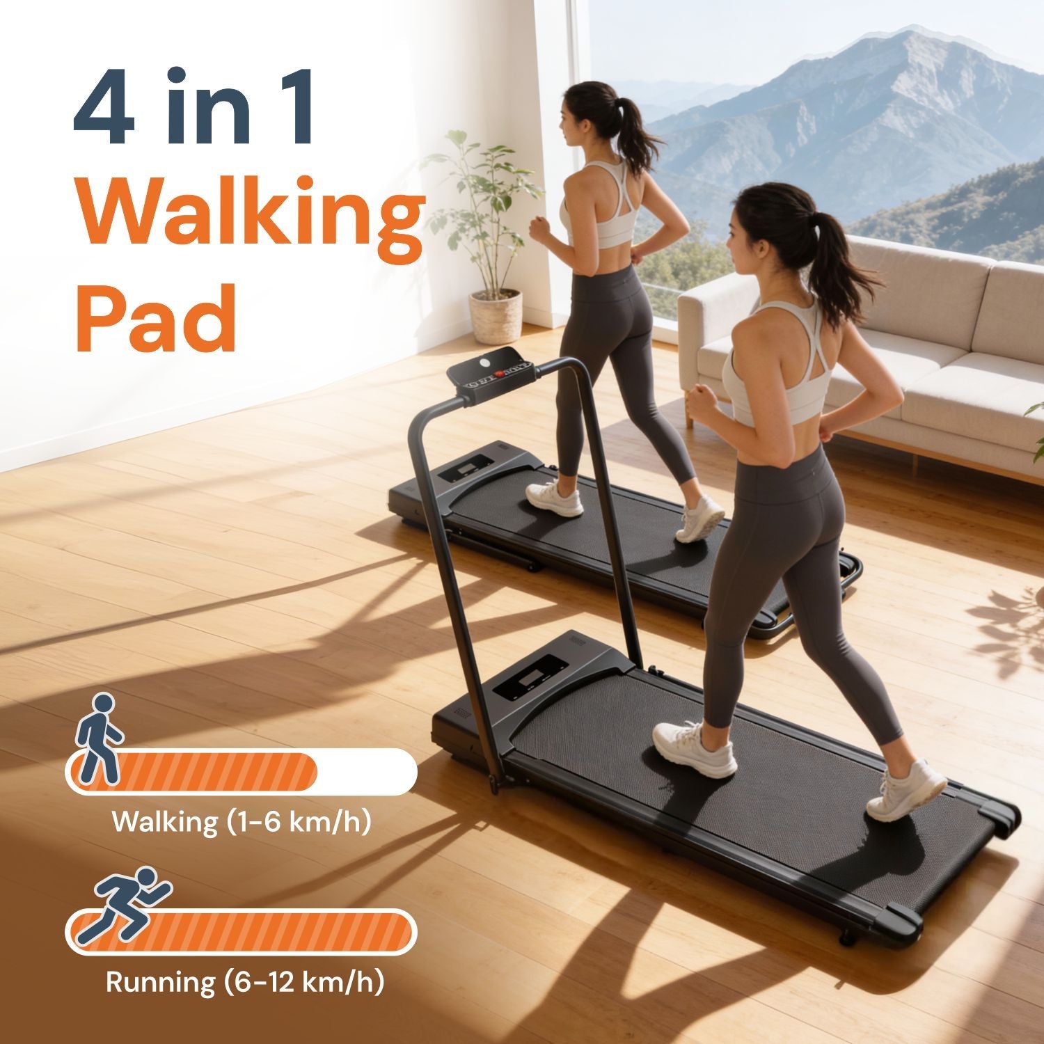 Tapis de Marche avec Rampes Pliables — Restez Actif au Bureau