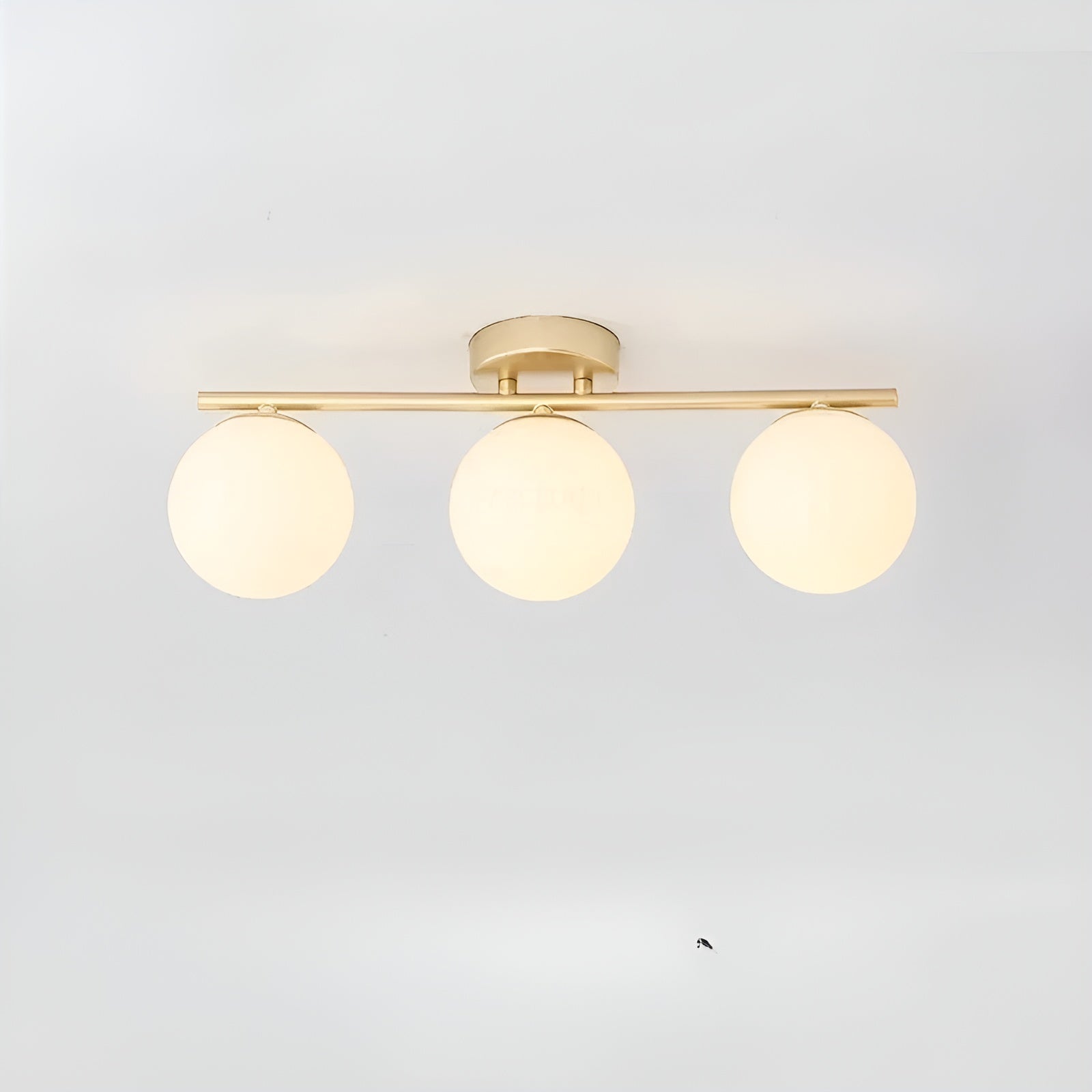 Plafonnier Verre Nordic Salon et Chambre | Noir 1 ou 2 Coupes Design Épuré