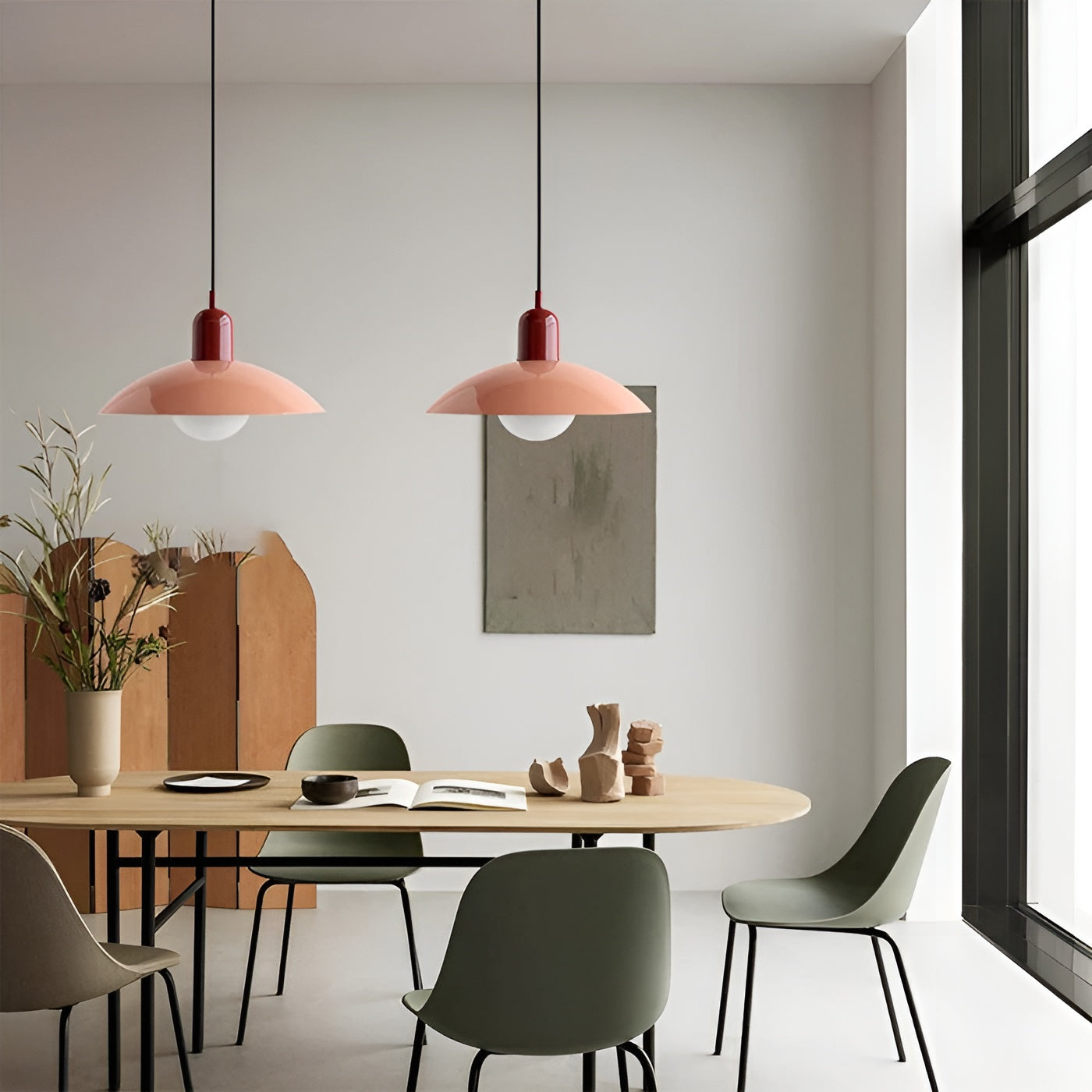 Suspension Bauhaus Colorée | Blanc pour Salle à Manger et Cuisine Joyeuse