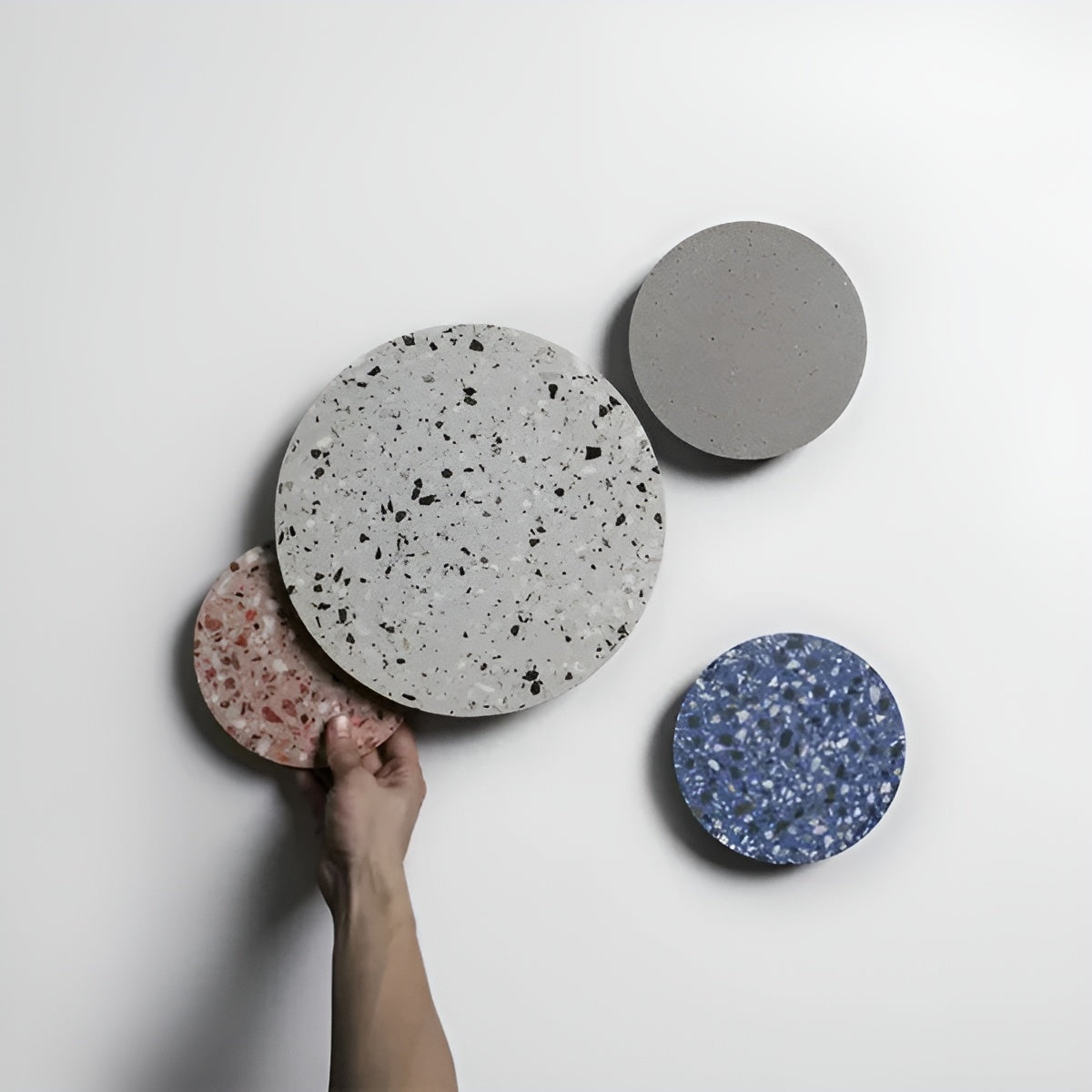 Applique Terrazzo Scandinave Cosy | Salon D15 ou D25cm Blanc Chaleureux