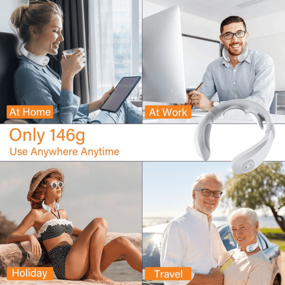 Mini Masseur de Nuque Portable — Discret et Efficace pour le Bureau