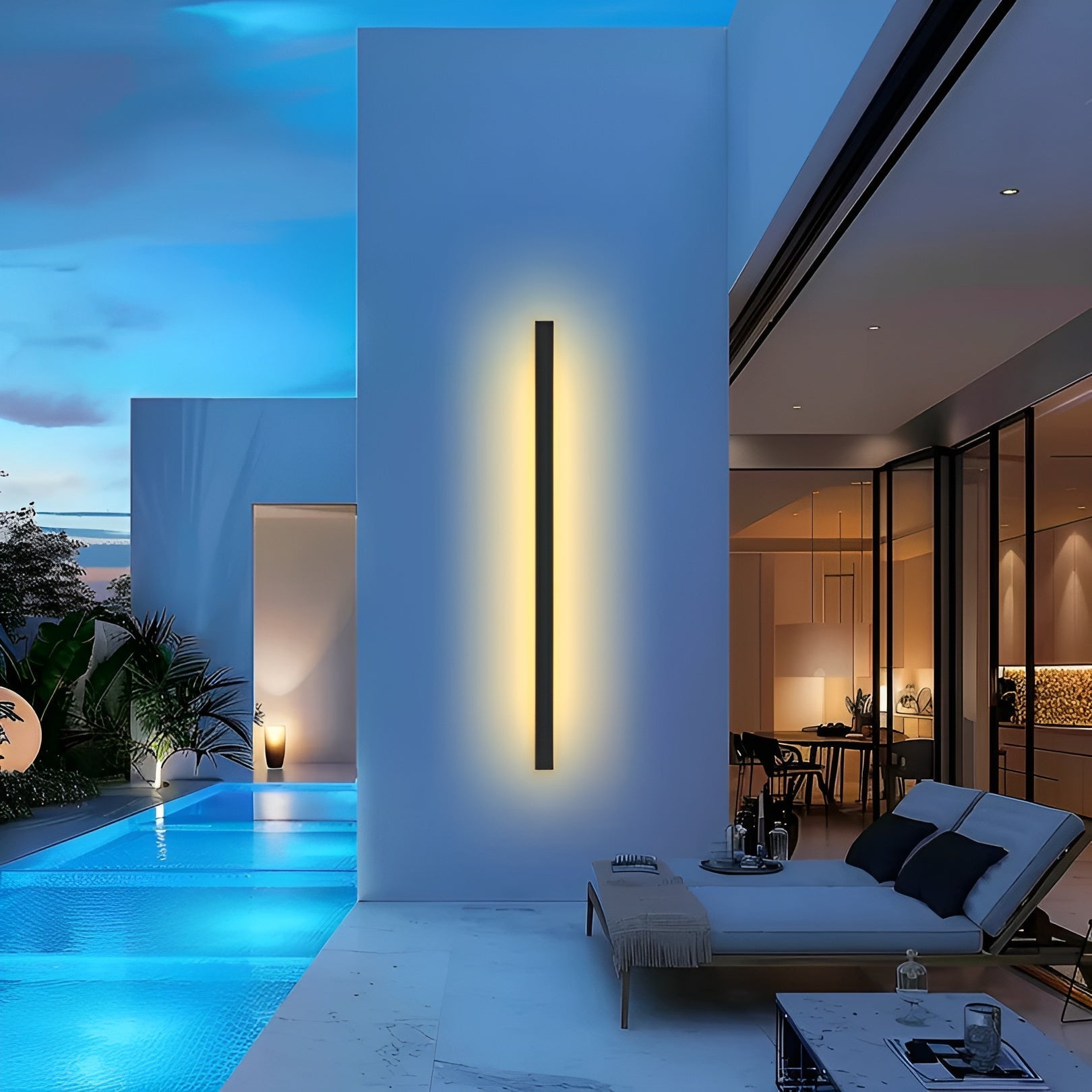 Miroir LED Aluminium Étanche 60cm | Terrasse Entrée et Salon Chaud ou Froid