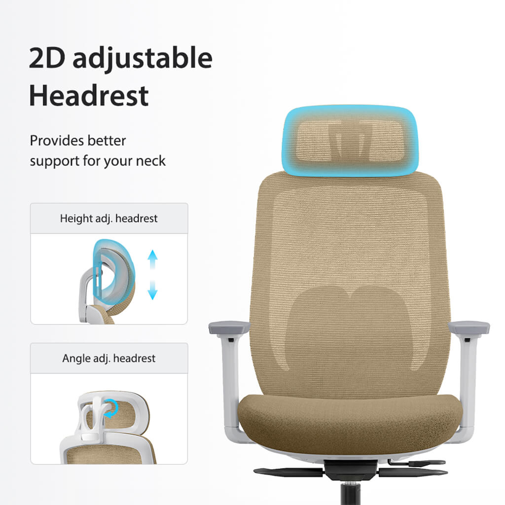 Chaise de Bureau Ergonomique Aera en Maille — 7 Couleurs disponibles