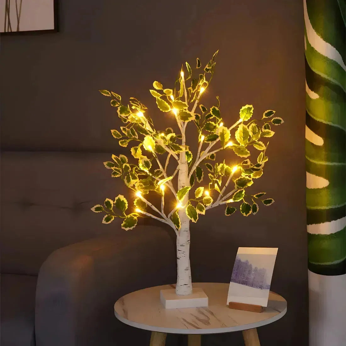 BrightTree Arbre LED Décoratif Salon | Noir avec Lumière Chaude ou Batterie