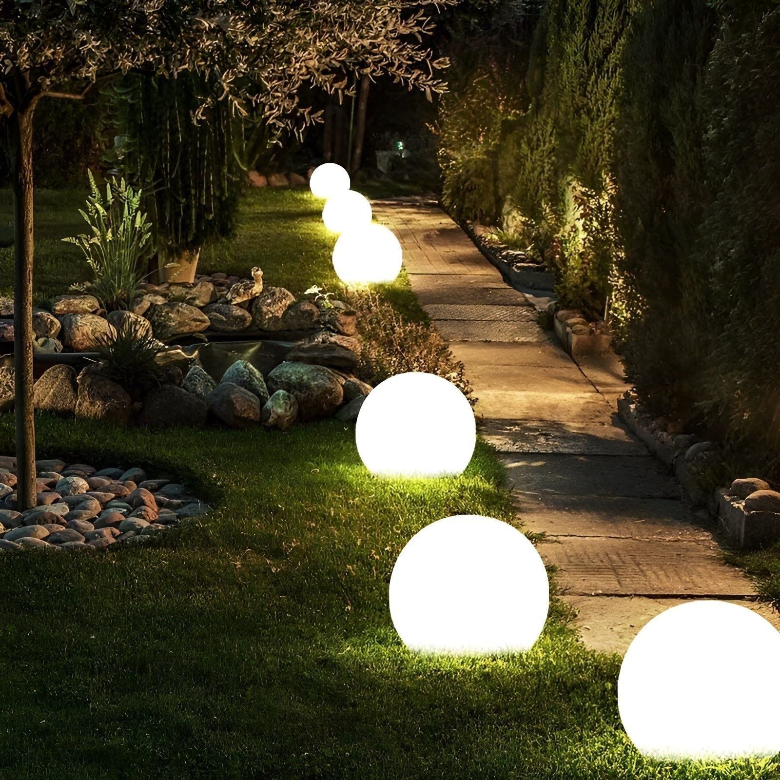 GlowBall Boule LED Étanche Changement Couleur | Jardin 15cm Décoratif Extérieur