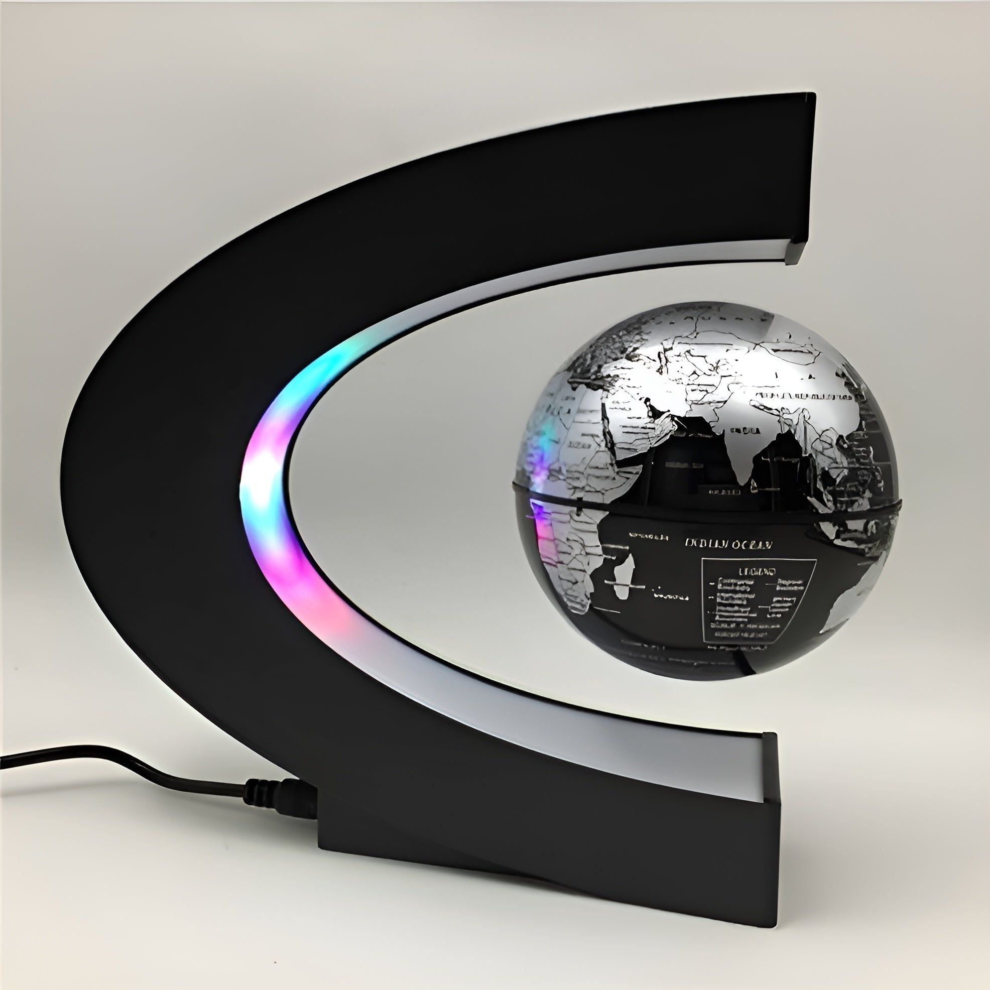 GravityGlow Globe Lévitant Magnétique LED | Or et Noir Décoration Fascinante