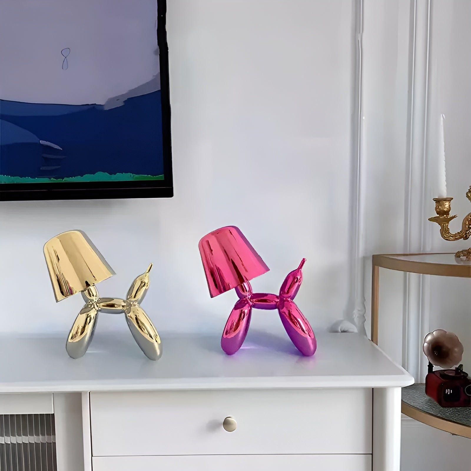 PawsItive Lampe Chien Décorative | Bureau et Salon Or ou Argent Créatif