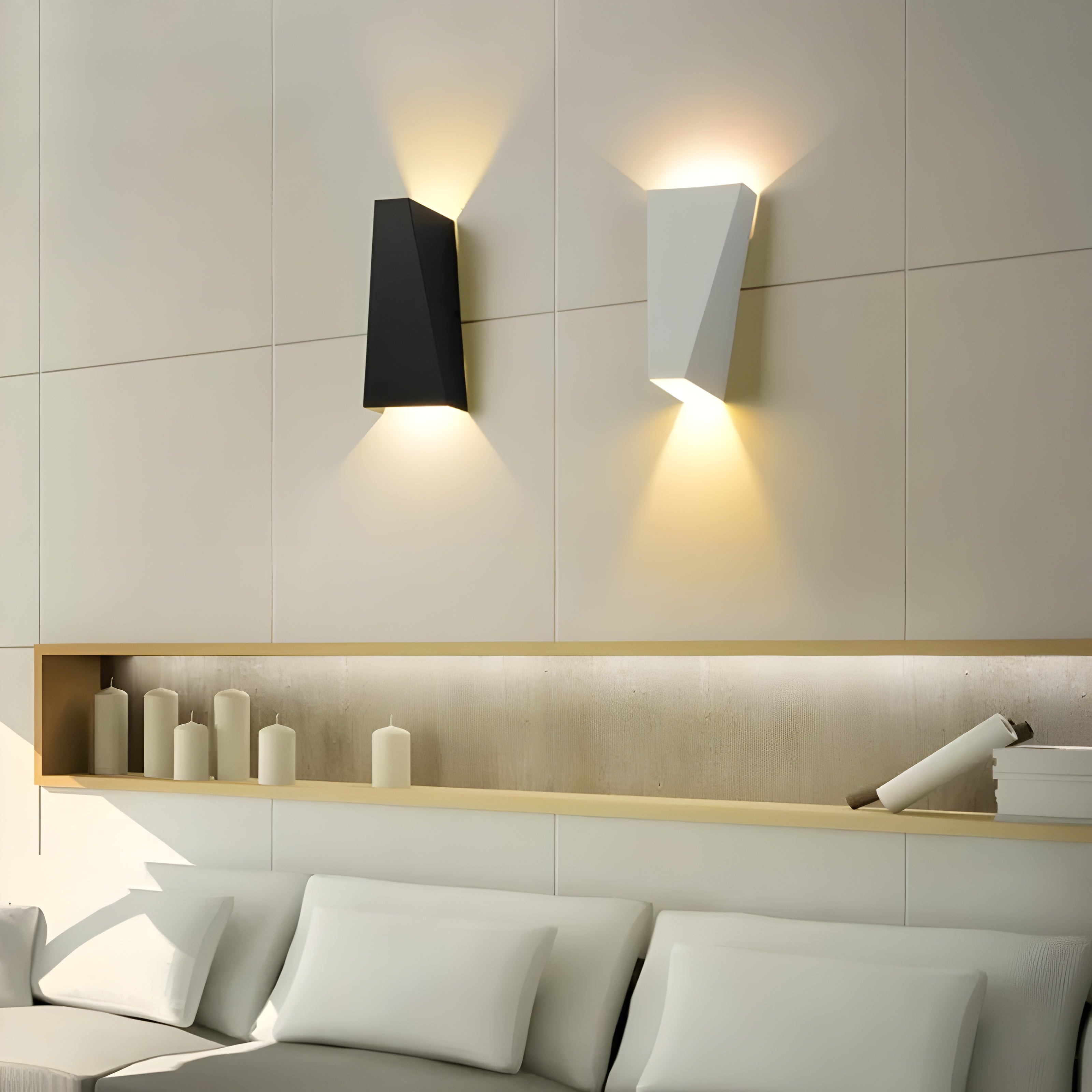 GlowHorizon Applique Aluminium Up-Down Nordic LED | Architectural Noir Froid ou Chaud