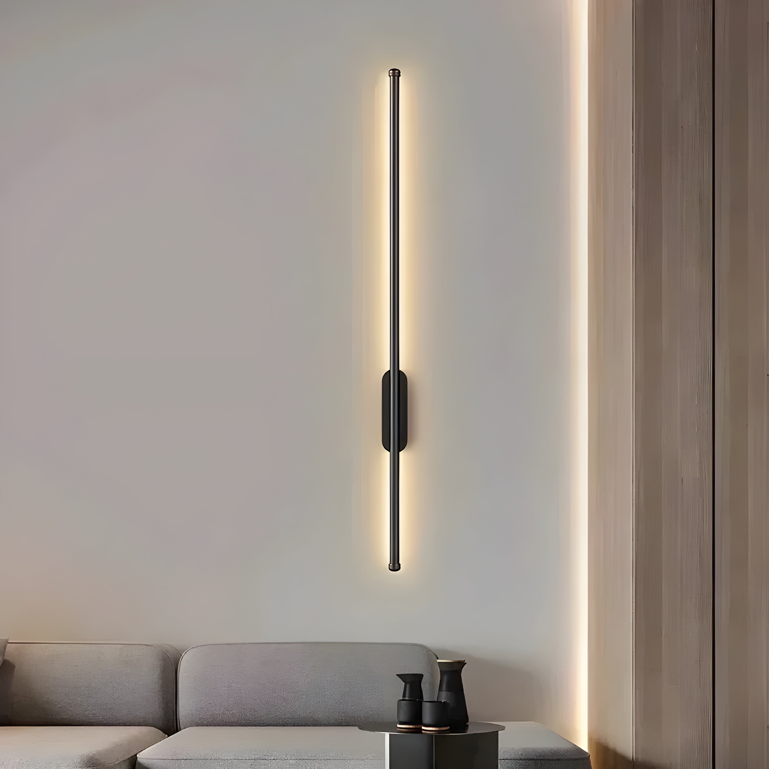 VillaBeam Applique Linéaire Moderne Élégante | Lumière Chaude ou Froide Noir