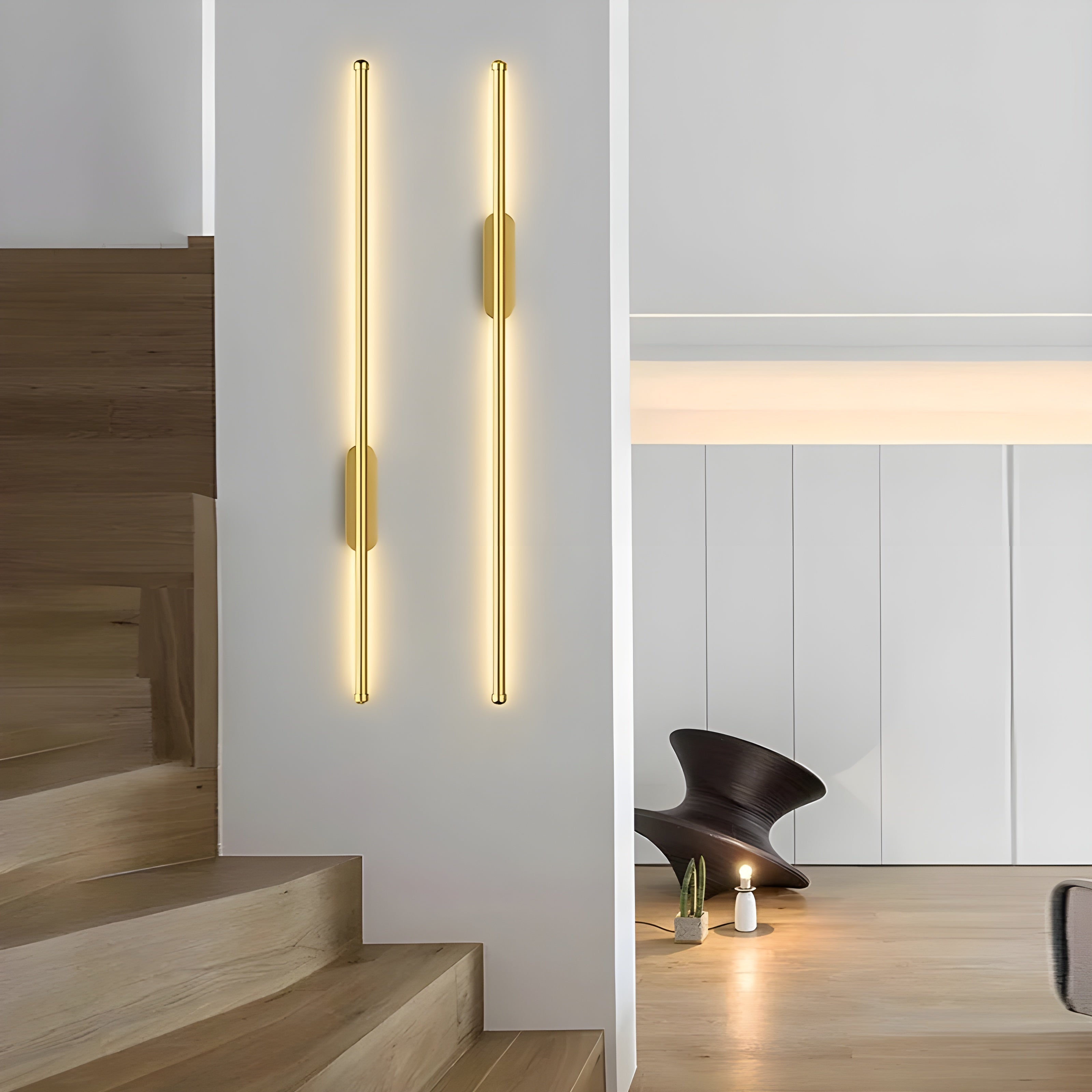 VillaBeam Applique Linéaire Moderne Élégante | Lumière Chaude ou Froide Noir