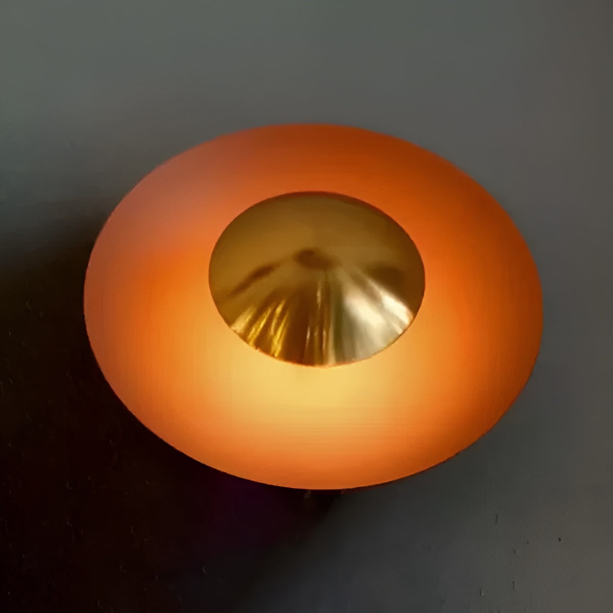 Applique Ronde LED Moderne Accent | Orange Doré Chaud 30cm Élégant