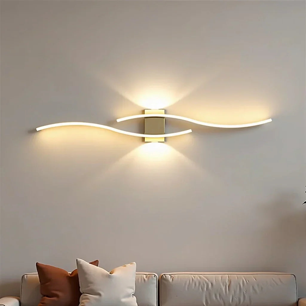 Aurum Applique Double Lumière Métal | Salon et Salle à Manger Moderne