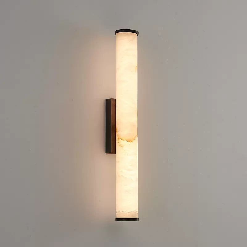 Applique Marbre Espagnol et Cuivre Minimaliste | LED Blanc Chaud Design