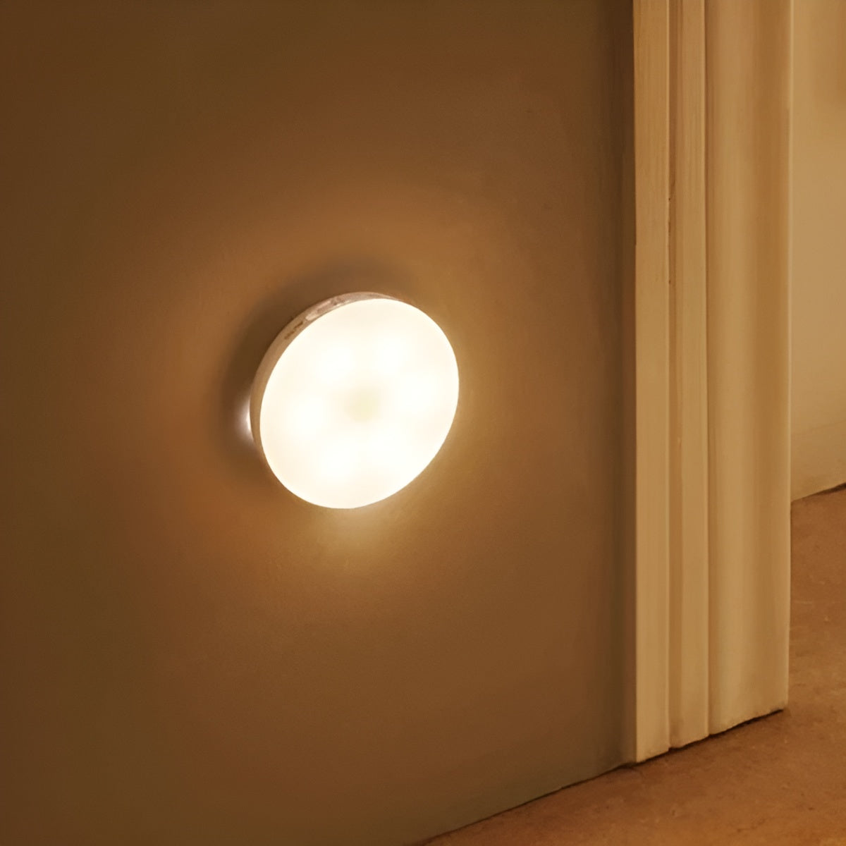 Applique Ronde LED Capteur Mouvement Sans Fil | Couloir Chambre et Escalier Set 4