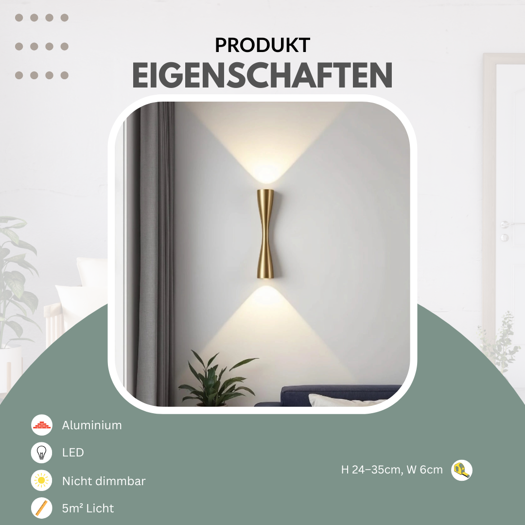 Aurum Applique Grille IP65 | Intérieur et Extérieur Salon et Terrasse