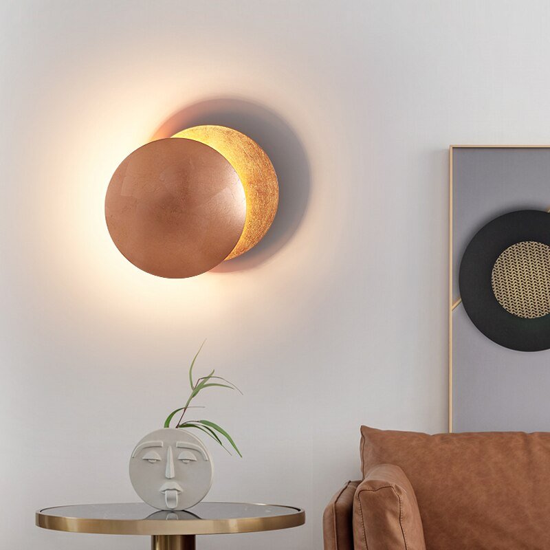 Applique Éclipse Élégante | Lumière Blanche Chaude pour Salon Moderne