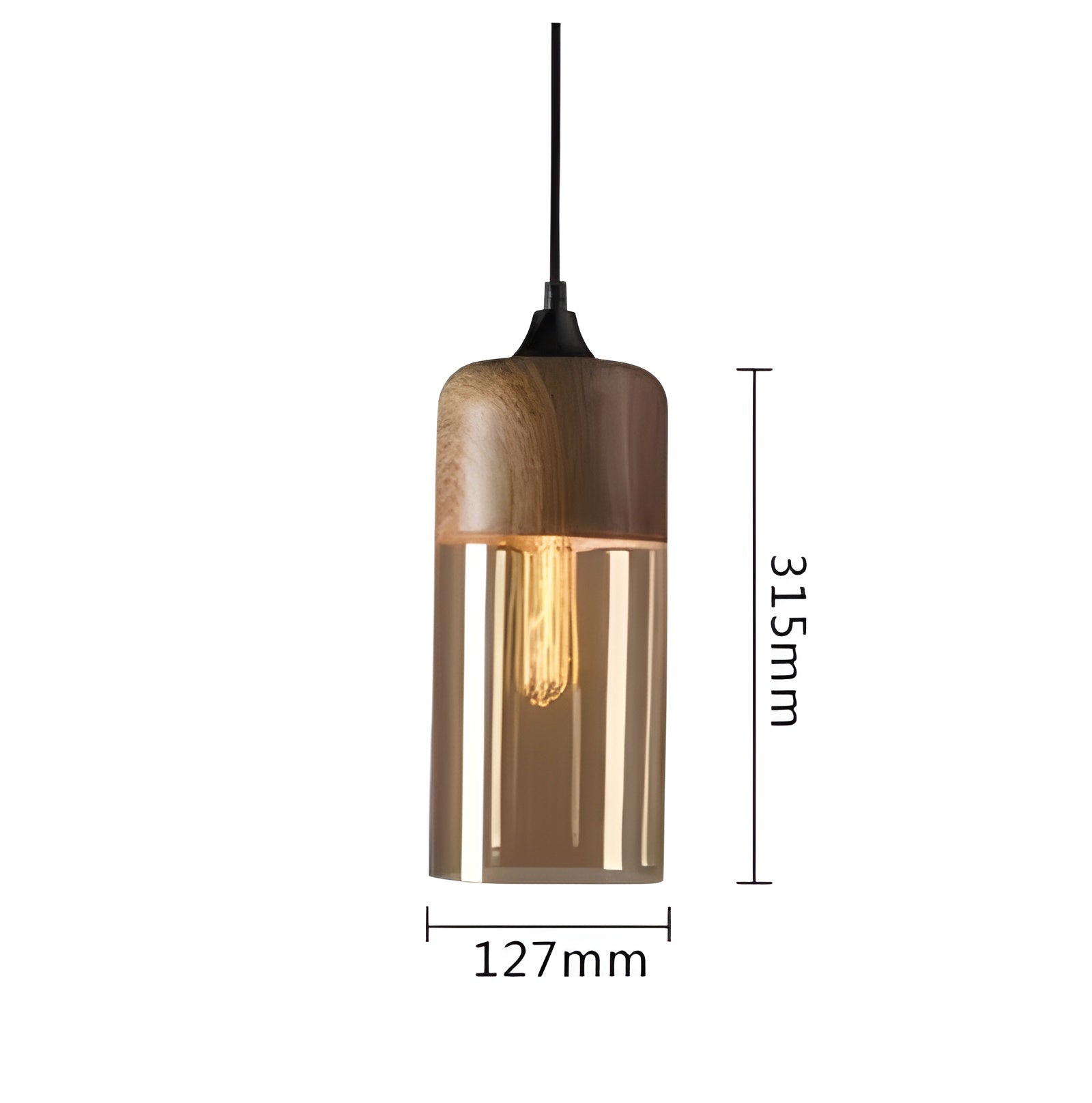 RusticLuxe Suspension Bois Vintage Luxe | Boule ou Cylindre pour Salon