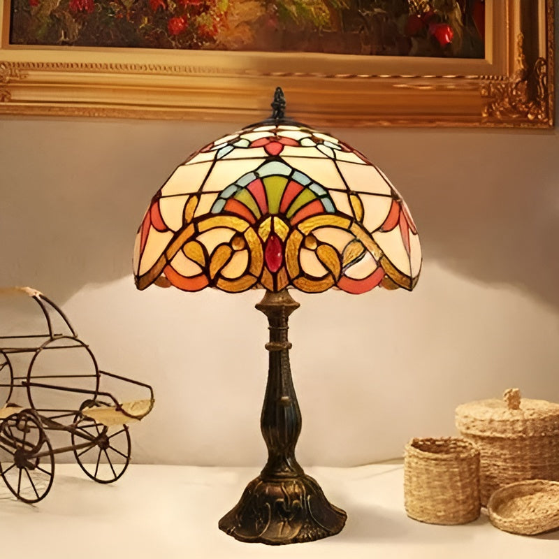Lampe Baroque Verre Artisanale | Décoration Luxueuse pour Bureau et Maison