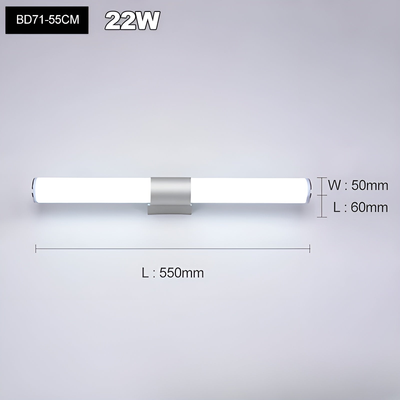 Miroir LED Résistant Humidité | Stylé Salle de Bain et Chambre 41cm Chaud ou Froid