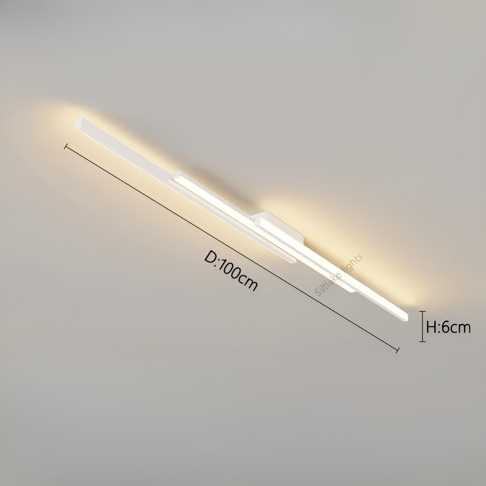 Plafonnier LED Long et Fin | Couloir Escalier et Chambre Blanc Chaud Élégant