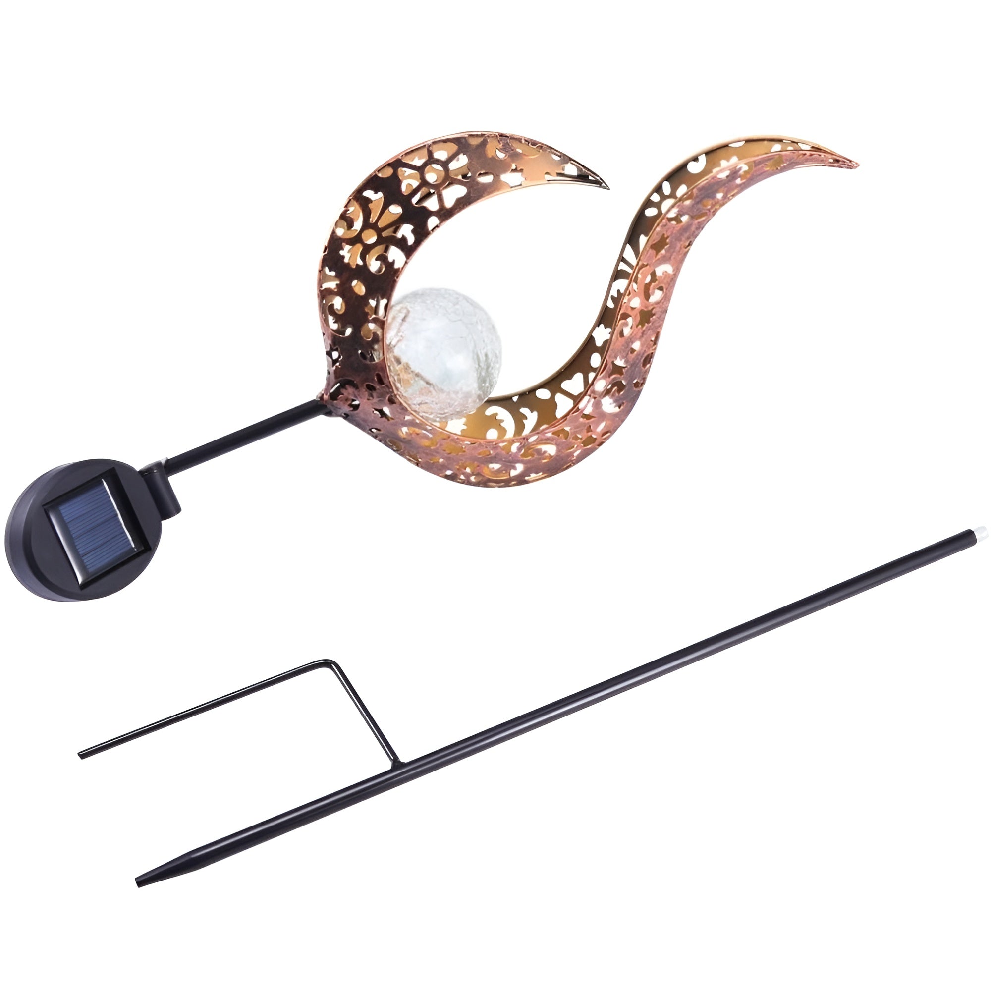 Lampe Solaire Métal Décorative Chaude | Terrasse et Jardin Élégant