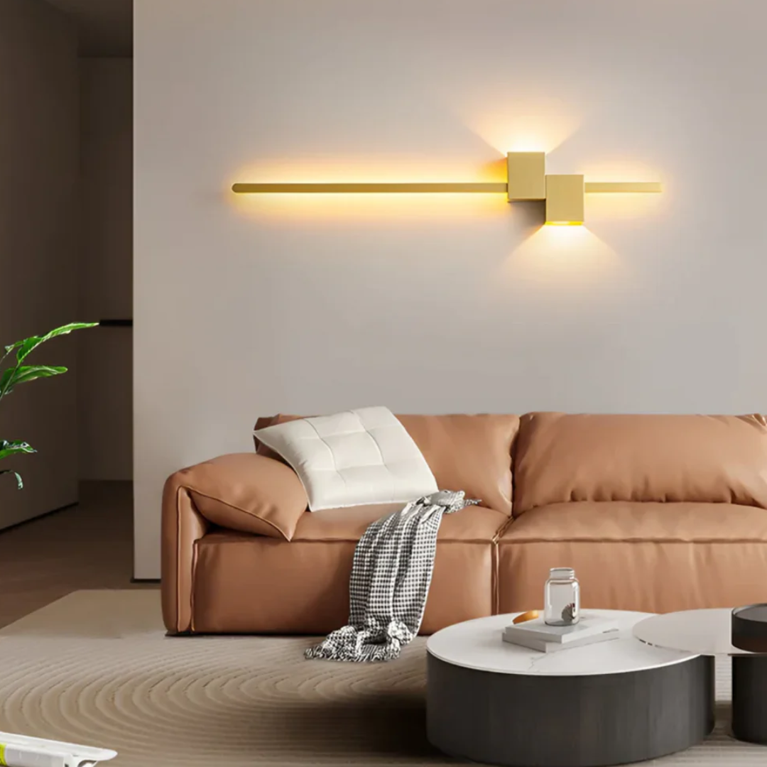 Veris Applique LED Blanc Chaud 3000K Moderne | Intérieur Doré Élégant