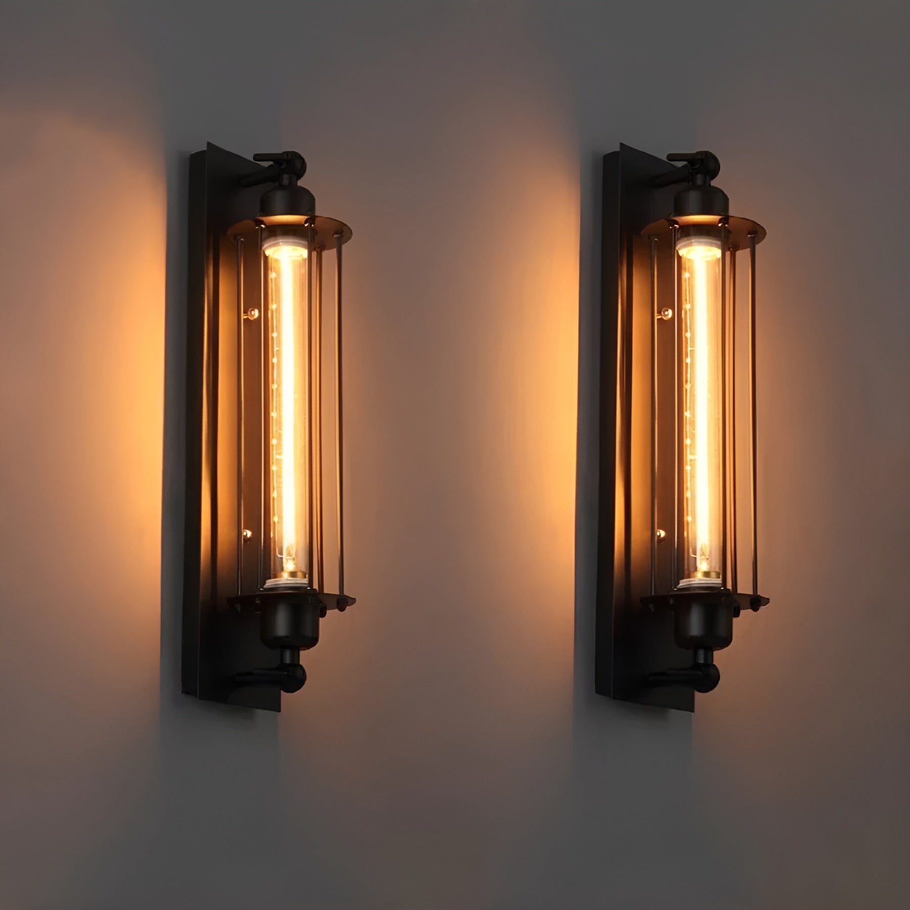 Applique Vintage LED Stylée | Salon et Couloir Noir Rétro Élégant