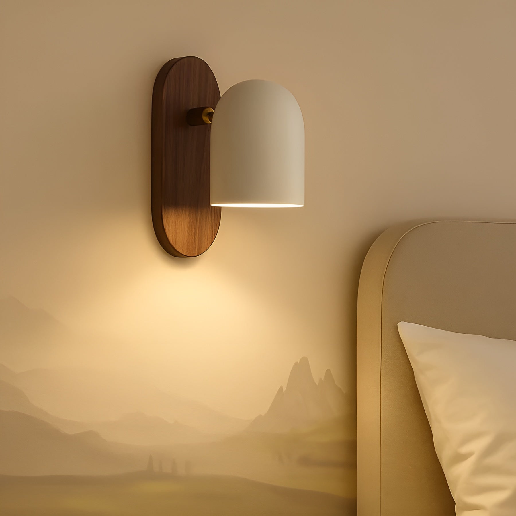 Applique Bois Noyer Lumière Naturelle | Salon et Couloir Chaleureux