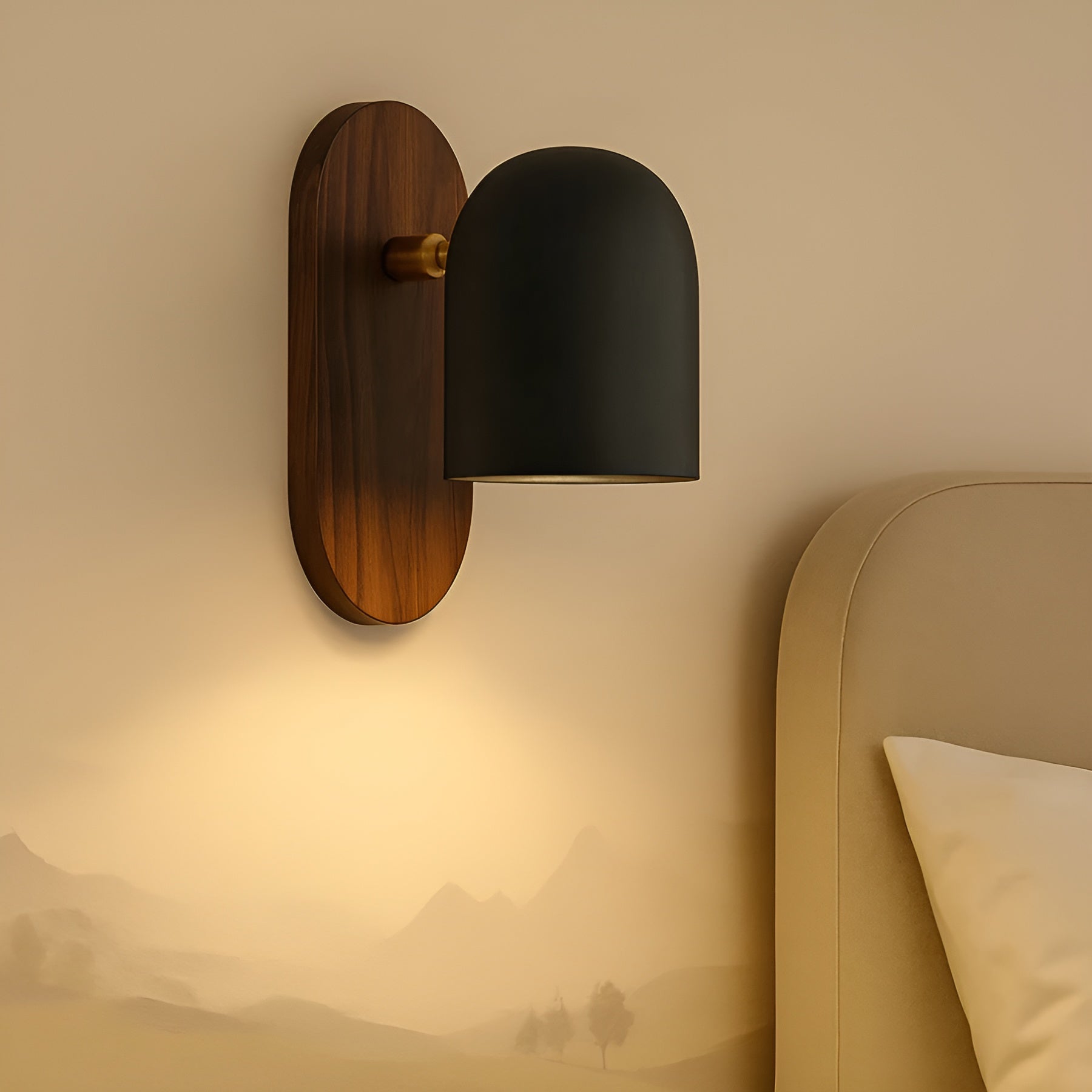 Applique Bois Noyer Lumière Naturelle | Salon et Couloir Chaleureux