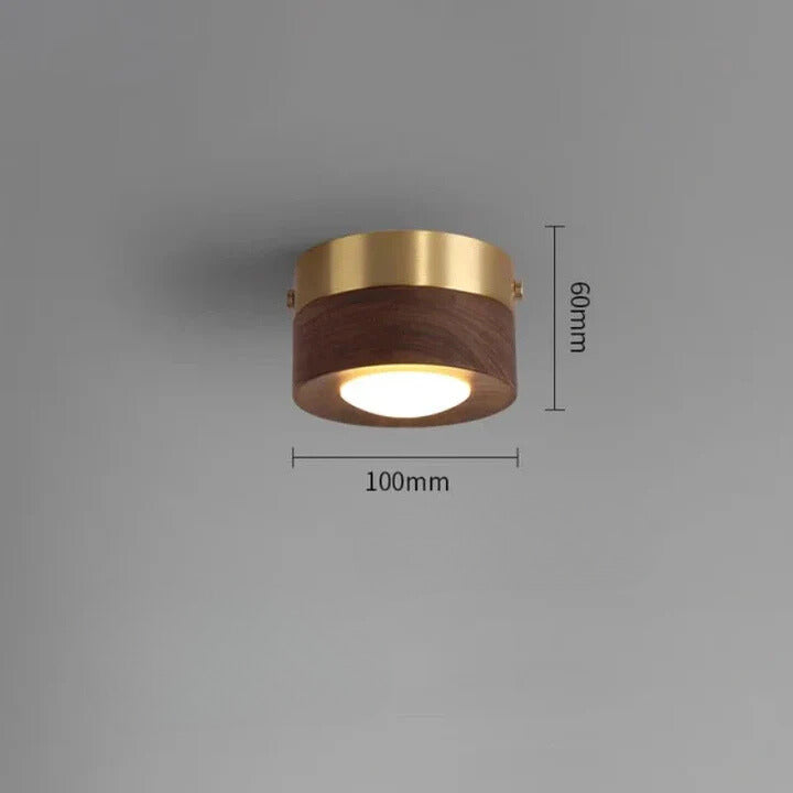 WoodCharm Plafonnier Bois Frêne Moderne | Couloir Chaud Tricolore ou Lumière Chaude