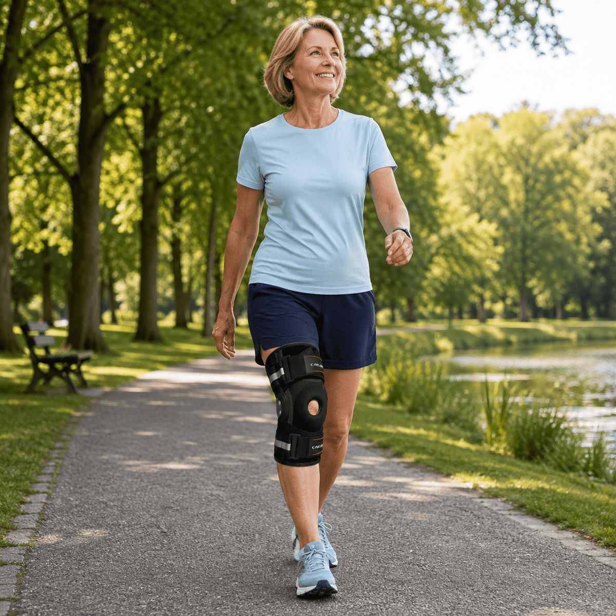 Knee Brace with Stabilizers - Pain Relief & Active Support