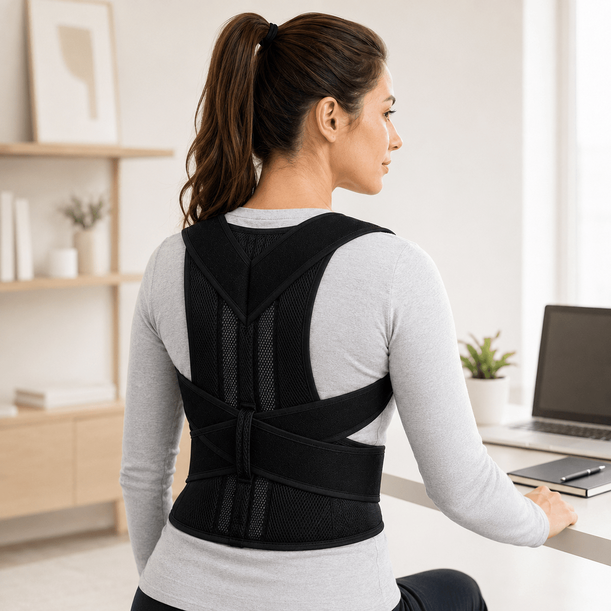 Adjustable Upper Back Posture Corrector - Light Discreet Daily
