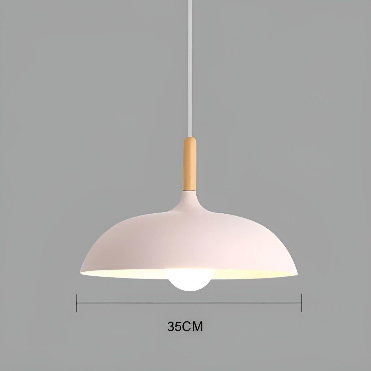 Suspension Chêne Scandinave Minimaliste | Noir Blanc Chaud pour Salon et Cuisine