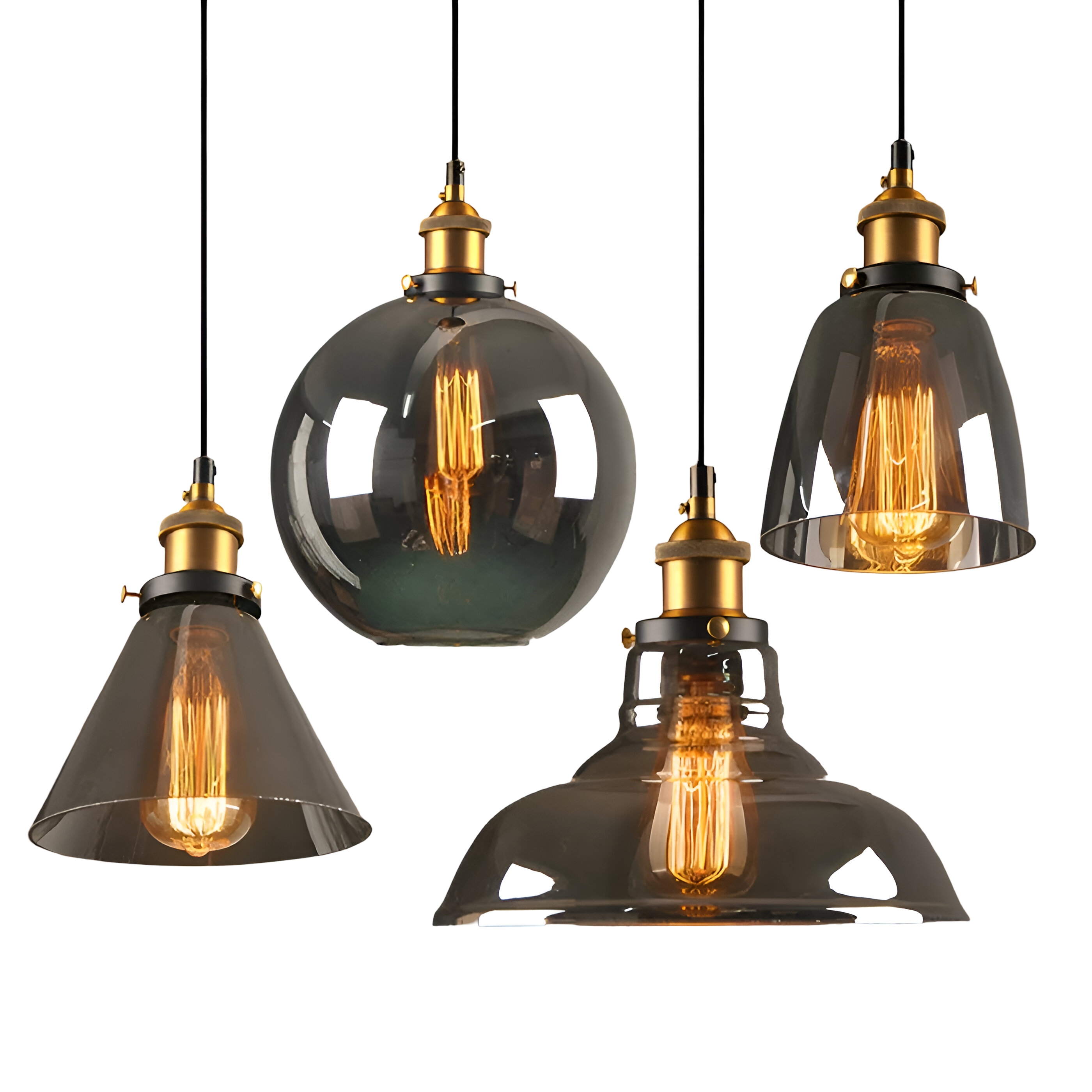 Suspension Verre Antique Vintage Ambre | Style A Nostalgique et Chaleureux